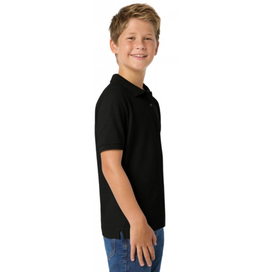Youth Silk Touch Blend Pique Uniform Polo Shirt