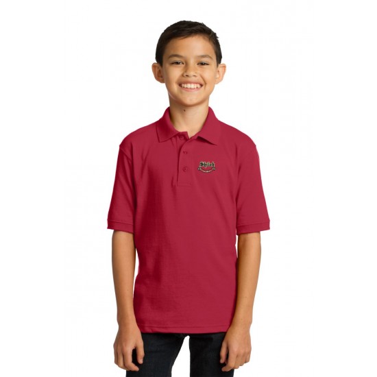 Youth Jersey Knit Uniform Polo Shirt