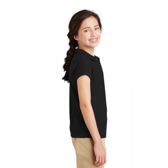 Girls Peter Pan Collared Uniform Polo Shirt