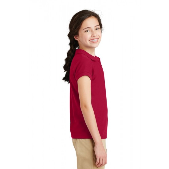 Girls Peter Pan Collared Uniform Polo Shirt