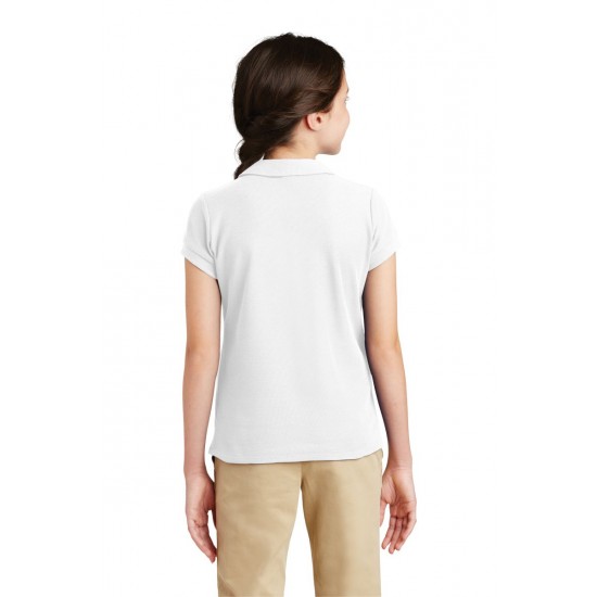 Girls Peter Pan Collared Uniform Polo Shirt