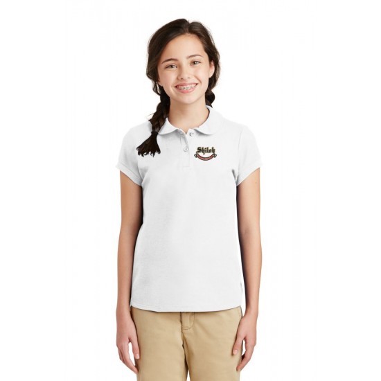 Girls Peter Pan Collared Uniform Polo Shirt