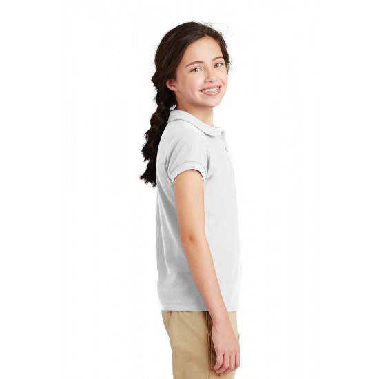 Girls Peter Pan Collared Uniform Polo Shirt