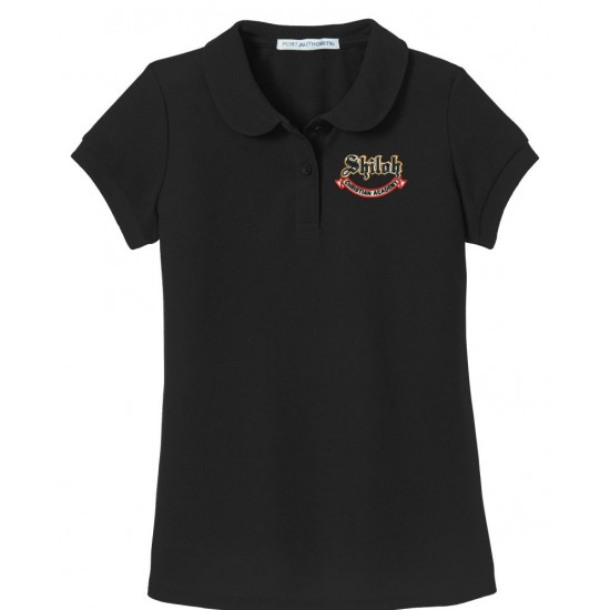 Girls Peter Pan Collared Uniform Polo Shirt