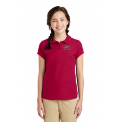 Girls Peter Pan Collared Uniform Polo Shirt