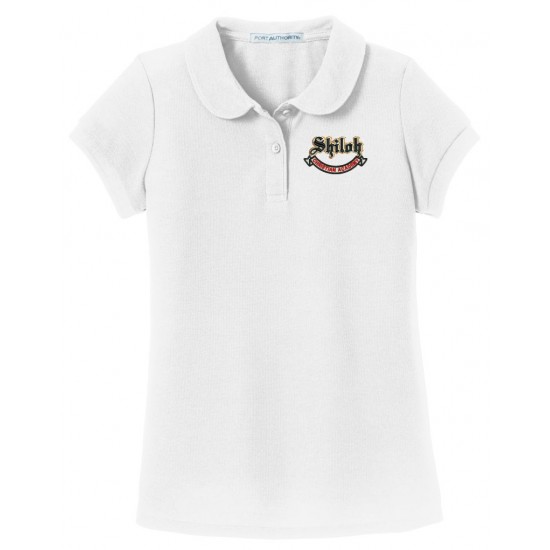 Girls Peter Pan Collared Uniform Polo Shirt